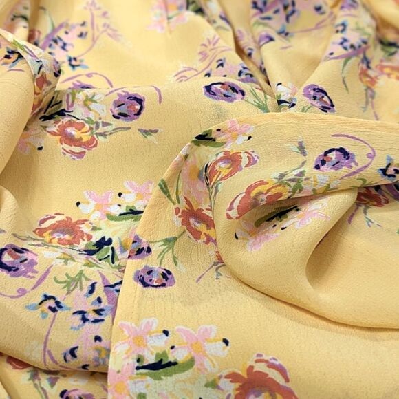 Yellow Flutter Sleeve Wrap Maxi Dress - Picture 7 of 10